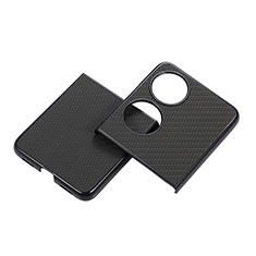 Coque Luxe Cuir et Plastique Housse Etui Mat BH3 pour Huawei Pocket S Noir