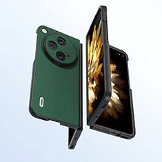 Coque Luxe Cuir et Plastique Housse Etui Mat BH3 pour OnePlus Open 5G Vert