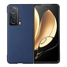 Coque Luxe Cuir et Plastique Housse Etui Mat BH4 pour Huawei Honor Magic V 5G Bleu