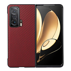 Coque Luxe Cuir et Plastique Housse Etui Mat BH4 pour Huawei Honor Magic V 5G Rouge