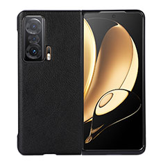 Coque Luxe Cuir et Plastique Housse Etui Mat BH5 pour Huawei Honor Magic V 5G Noir