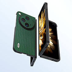 Coque Luxe Cuir et Plastique Housse Etui Mat BH5 pour OnePlus Open 5G Vert