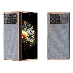 Coque Luxe Cuir et Plastique Housse Etui Mat BH6 pour Xiaomi Mix Fold 3 5G Gris Fonce