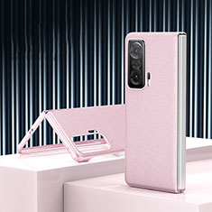 Coque Luxe Cuir et Plastique Housse Etui Mat BH7 pour Huawei Honor Magic V 5G Or Rose