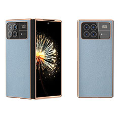 Coque Luxe Cuir et Plastique Housse Etui Mat BH9 pour Xiaomi Mix Fold 3 5G Bleu Clair