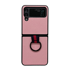 Coque Luxe Cuir et Plastique Housse Etui Mat C04 pour Samsung Galaxy Z Flip4 5G Rose