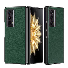 Coque Luxe Cuir et Plastique Housse Etui Mat GS1 pour Huawei Honor Magic V2 5G Vert