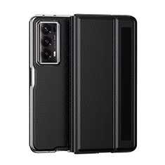 Coque Luxe Cuir et Plastique Housse Etui Mat GS6 pour Huawei Honor Magic V2 Ultimate 5G Noir