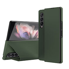 Coque Luxe Cuir et Plastique Housse Etui Mat H01 pour Samsung Galaxy Z Fold3 5G Vert