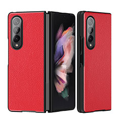 Coque Luxe Cuir et Plastique Housse Etui Mat L08 pour Samsung Galaxy Z Fold3 5G Rouge