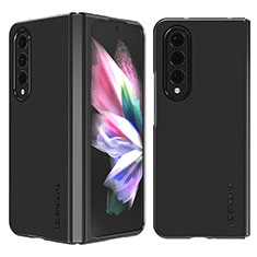 Coque Luxe Cuir et Plastique Housse Etui Mat LC1 pour Samsung Galaxy Z Fold3 5G Noir