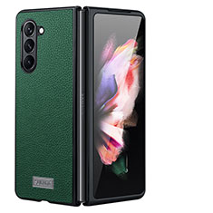 Coque Luxe Cuir et Plastique Housse Etui Mat LD3 pour Samsung Galaxy Z Fold5 5G Vert