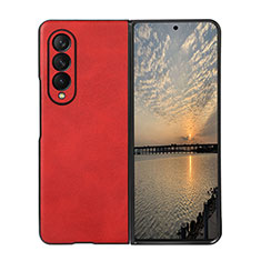 Coque Luxe Cuir et Plastique Housse Etui Mat R02 pour Samsung Galaxy Z Fold3 5G Rouge