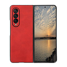 Coque Luxe Cuir et Plastique Housse Etui Mat R02 pour Samsung Galaxy Z Fold4 5G Rouge