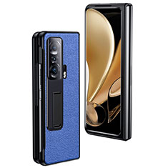 Coque Luxe Cuir et Plastique Housse Etui Mat S01 pour Huawei Honor Magic V 5G Bleu