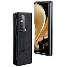 Coque Luxe Cuir et Plastique Housse Etui Mat S01 pour Huawei Honor Magic V 5G Noir