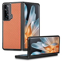 Coque Luxe Cuir et Plastique Housse Etui Mat S01D pour Huawei Honor Magic Vs 5G Orange