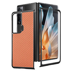 Coque Luxe Cuir et Plastique Housse Etui Mat S02D pour Huawei Honor Magic Vs 5G Orange