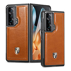 Coque Luxe Cuir et Plastique Housse Etui Mat S04D pour Huawei Honor Magic Vs 5G Marron