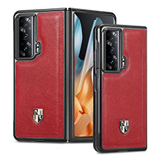 Coque Luxe Cuir et Plastique Housse Etui Mat S04D pour Huawei Honor Magic Vs 5G Rouge