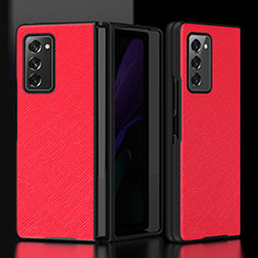 Coque Luxe Cuir et Plastique Housse Etui Mat S05 pour Samsung Galaxy Z Fold2 5G Rouge