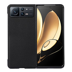 Coque Luxe Cuir et Plastique Housse Etui Mat S05 pour Xiaomi Mix Fold 2 5G Noir