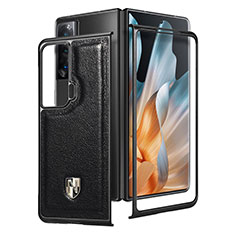 Coque Luxe Cuir et Plastique Housse Etui Mat S05D pour Huawei Honor Magic Vs Ultimate 5G Noir