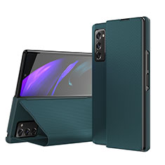 Coque Luxe Cuir et Plastique Housse Etui Mat S07 pour Samsung Galaxy Z Fold2 5G Vert