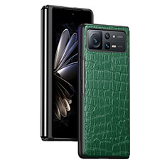 Coque Luxe Cuir et Plastique Housse Etui Mat S07 pour Xiaomi Mix Fold 2 5G Vert