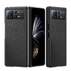 Coque Luxe Cuir et Plastique Housse Etui Mat S08 pour Xiaomi Mix Fold 2 5G Noir