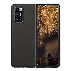 Coque Luxe Cuir et Plastique Housse Etui Mat S10 pour Xiaomi Mix Fold 5G Noir