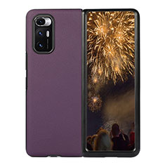 Coque Luxe Cuir et Plastique Housse Etui Mat S10 pour Xiaomi Mix Fold 5G Violet