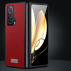 Coque Luxe Cuir et Plastique Housse Etui Mat SD1 pour Huawei Honor Magic Vs Ultimate 5G Rouge