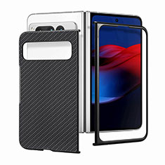 Coque Luxe Cuir et Plastique Housse Etui Mat SD2 pour Google Pixel Fold 5G Noir