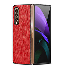 Coque Luxe Cuir et Plastique Housse Etui Mat Z01 pour Samsung Galaxy Z Fold4 5G Rouge