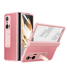 Coque Luxe Cuir et Plastique Housse Etui Mat ZL1 pour Huawei Honor Magic V 5G Or Rose