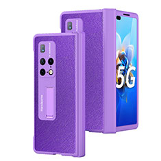 Coque Luxe Cuir et Plastique Housse Etui Mat ZL13 pour Huawei Mate X2 Violet