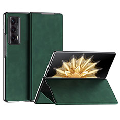 Coque Luxe Cuir et Plastique Housse Etui Mat ZL2 pour Huawei Honor Magic V2 Ultimate 5G Vert