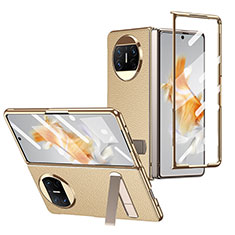 Coque Luxe Cuir et Plastique Housse Etui Mat ZL2 pour Huawei Mate X5 Or