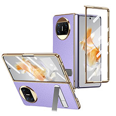 Coque Luxe Cuir et Plastique Housse Etui Mat ZL2 pour Huawei Mate X5 Violet