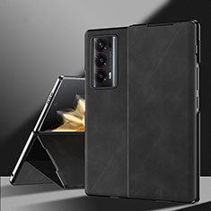 Coque Luxe Cuir et Plastique Housse Etui Mat ZL3 pour Huawei Honor Magic V2 Ultimate 5G Noir