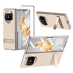 Coque Luxe Cuir et Plastique Housse Etui Mat ZL3 pour Huawei Mate X5 Or