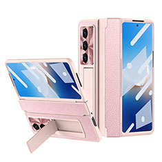 Coque Luxe Cuir et Plastique Housse Etui Mat ZL4 pour Huawei Honor Magic Vs2 5G Rose