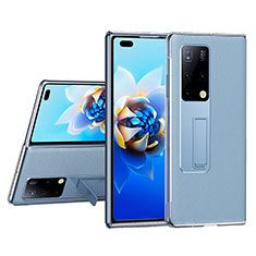 Coque Luxe Cuir et Plastique Housse Etui Mat ZL4 pour Huawei Mate X2 Bleu