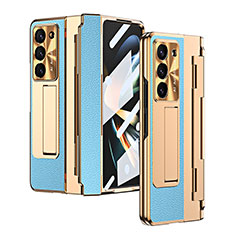 Coque Luxe Cuir et Plastique Housse Etui Mat ZL5 pour Samsung Galaxy Z Fold5 5G Mixte