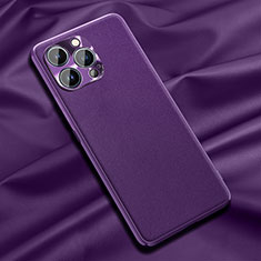 Coque Luxe Cuir Housse Etui A01 pour Apple iPhone 13 Pro Max Violet