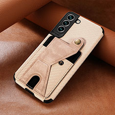 Coque Luxe Cuir Housse Etui A01D pour Samsung Galaxy S21 Plus 5G Or