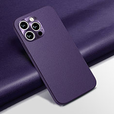 Coque Luxe Cuir Housse Etui A02 pour Apple iPhone 14 Pro Violet