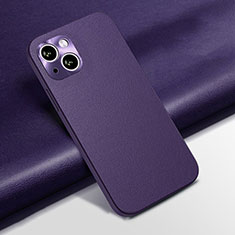 Coque Luxe Cuir Housse Etui A02 pour Apple iPhone 14 Violet