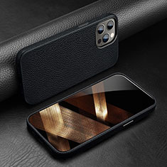 Coque Luxe Cuir Housse Etui A03 pour Apple iPhone 15 Pro Noir